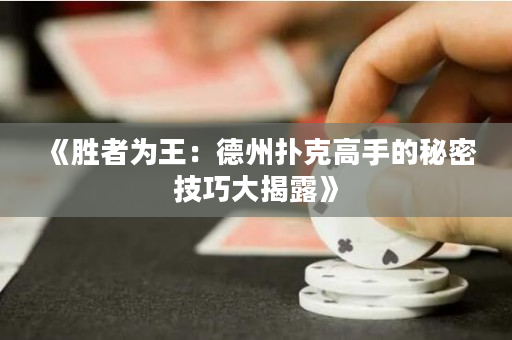 《胜者为王：德州扑克高手的秘密技巧大揭露》