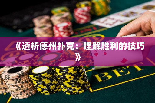 《透析德州扑克：理解胜利的技巧》