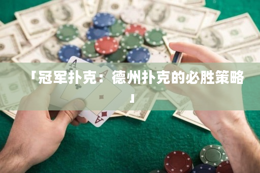 「冠军扑克：德州扑克的必胜策略」