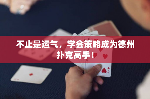 不止是运气，学会策略成为德州扑克高手！