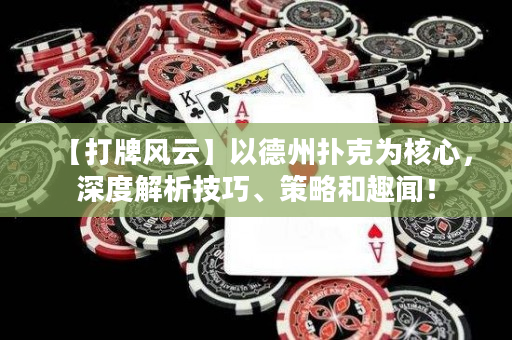【打牌风云】以德州扑克为核心，深度解析技巧、策略和趣闻！