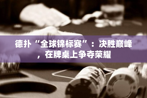 德扑“全球锦标赛”：决胜巅峰，在牌桌上争夺荣耀