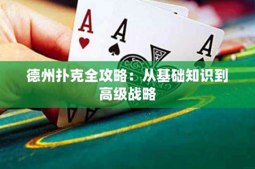 德州扑克全攻略：从基础知识到高级战略