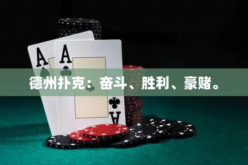 德州扑克：奋斗、胜利、豪赌。