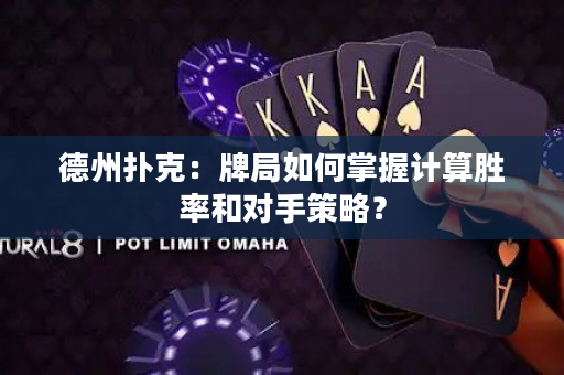 德州扑克：牌局如何掌握计算胜率和对手策略？