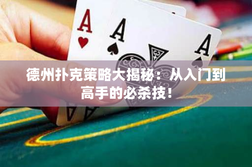 德州扑克策略大揭秘：从入门到高手的必杀技！