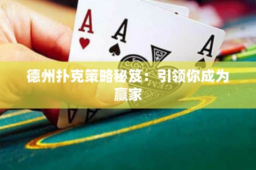 德州扑克策略秘笈：引领你成为赢家