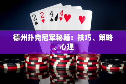 德州扑克冠军秘籍：技巧、策略、心理