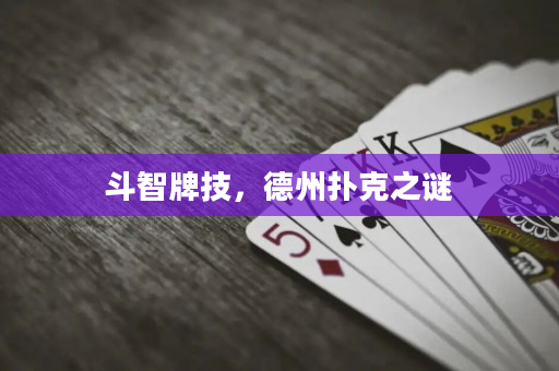 斗智牌技，德州扑克之谜