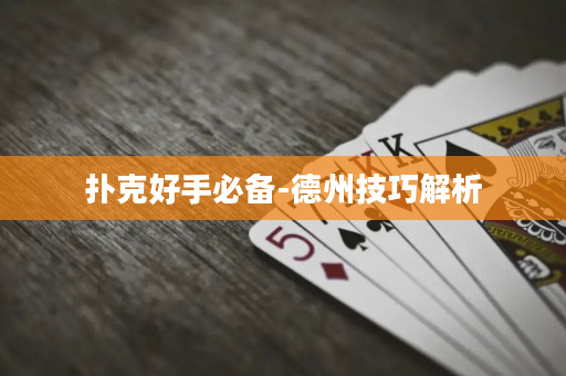 扑克好手必备-德州技巧解析