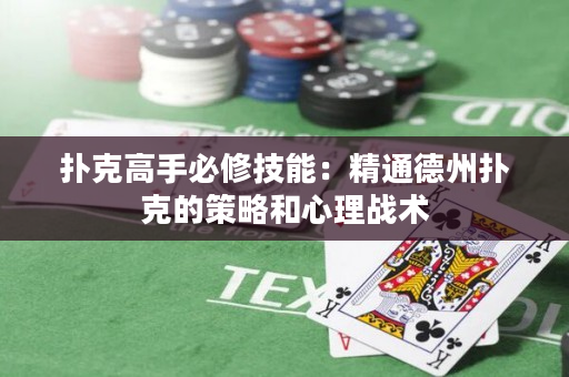 扑克高手必修技能：精通德州扑克的策略和心理战术