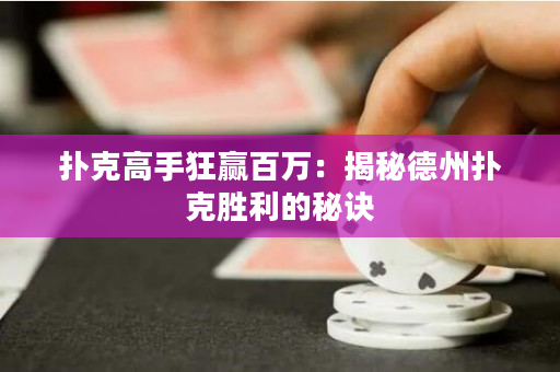扑克高手狂赢百万：揭秘德州扑克胜利的秘诀