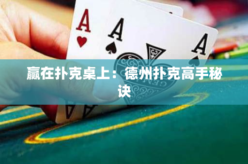 赢在扑克桌上：德州扑克高手秘诀