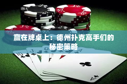 赢在牌桌上：德州扑克高手们的秘密策略