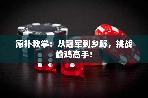 德扑教学：从冠军到乡野，挑战偷鸡高手！