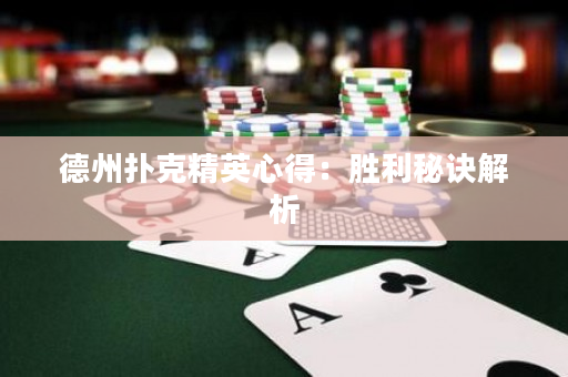 德州扑克精英心得：胜利秘诀解析