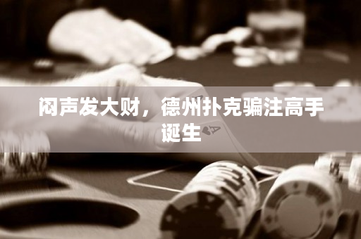 闷声发大财，德州扑克骗注高手诞生