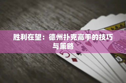 胜利在望：德州扑克高手的技巧与策略