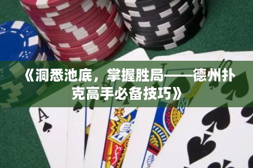 《洞悉池底，掌握胜局——德州扑克高手必备技巧》