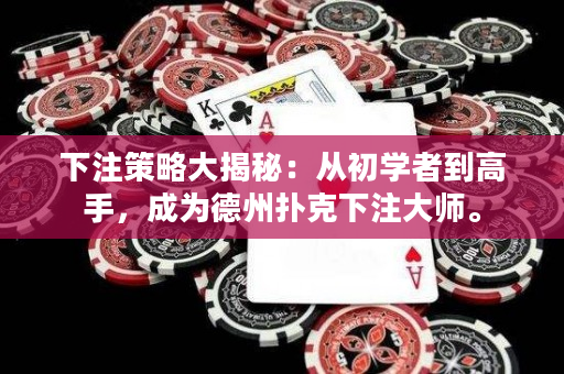 下注策略大揭秘：从初学者到高手，成为德州扑克下注大师。