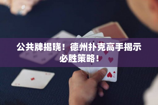 公共牌揭晓！德州扑克高手揭示必胜策略！