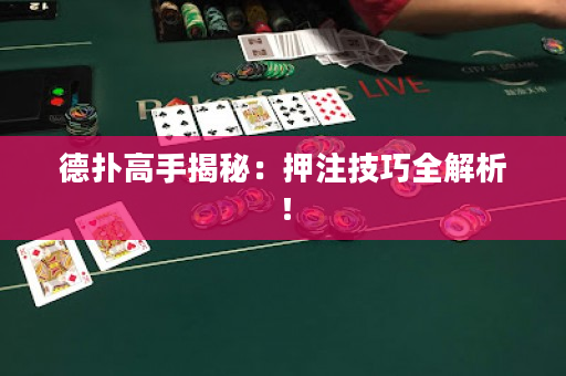 德扑高手揭秘：押注技巧全解析！