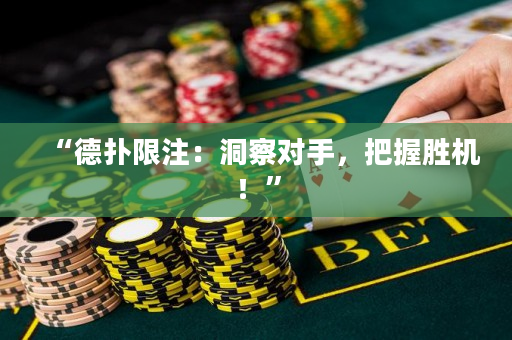 “德扑限注：洞察对手，把握胜机！”