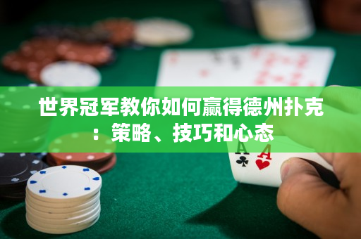 世界冠军教你如何赢得德州扑克：策略、技巧和心态