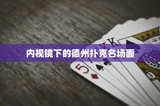 内视镜下的德州扑克名场面