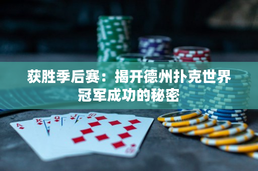 获胜季后赛：揭开德州扑克世界冠军成功的秘密