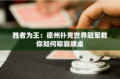 胜者为王：德州扑克世界冠军教你如何称霸牌桌
