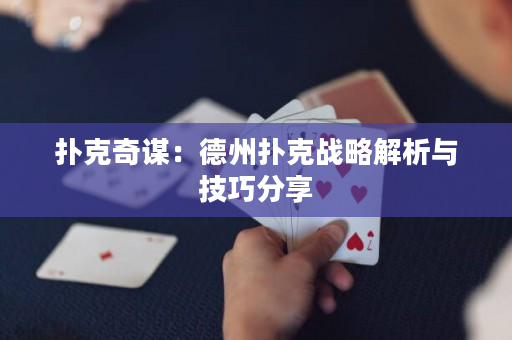 扑克奇谋：德州扑克战略解析与技巧分享