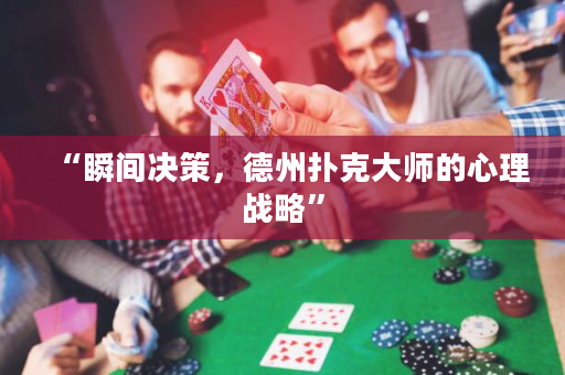 “瞬间决策，德州扑克大师的心理战略”