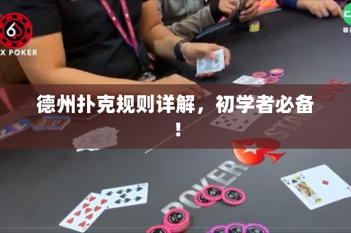 德州扑克规则详解，初学者必备！