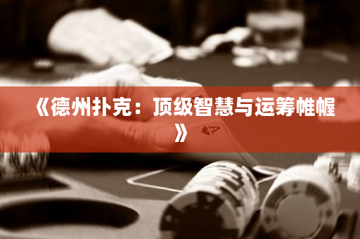 《德州扑克：顶级智慧与运筹帷幄》