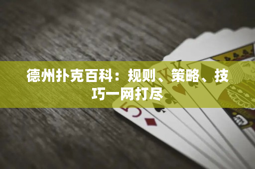 德州扑克百科：规则、策略、技巧一网打尽