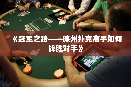 《冠军之路——德州扑克高手如何战胜对手》