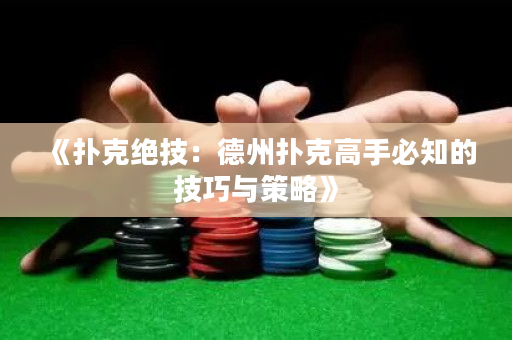 《扑克绝技：德州扑克高手必知的技巧与策略》