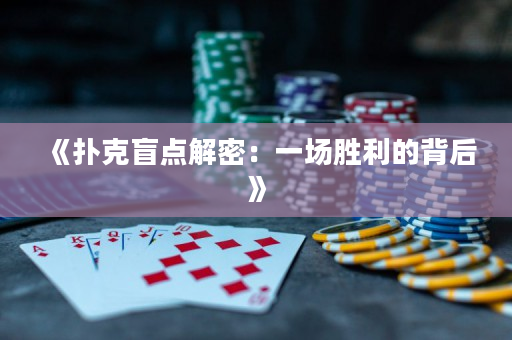 《扑克盲点解密：一场胜利的背后》