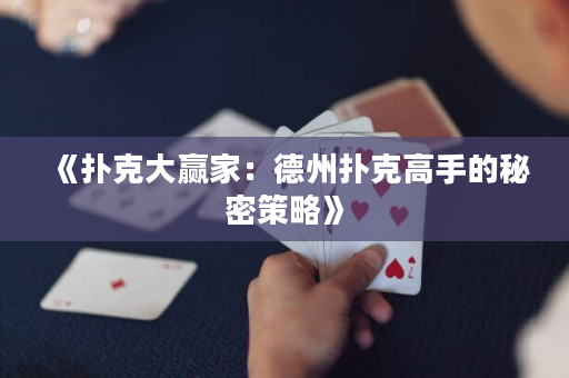 《扑克大赢家：德州扑克高手的秘密策略》