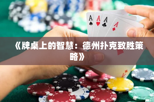 《牌桌上的智慧：德州扑克致胜策略》