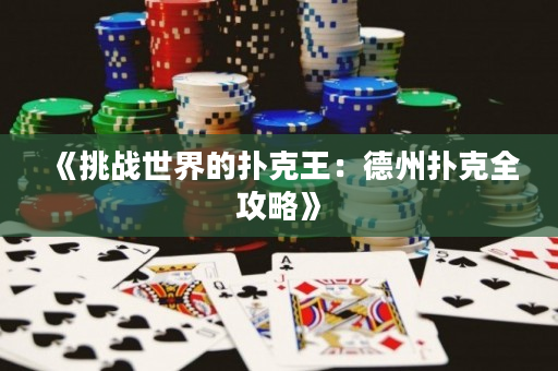 《挑战世界的扑克王：德州扑克全攻略》