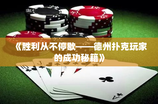 《胜利从不停歇——德州扑克玩家的成功秘籍》