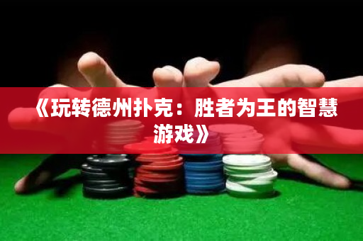 《玩转德州扑克：胜者为王的智慧游戏》