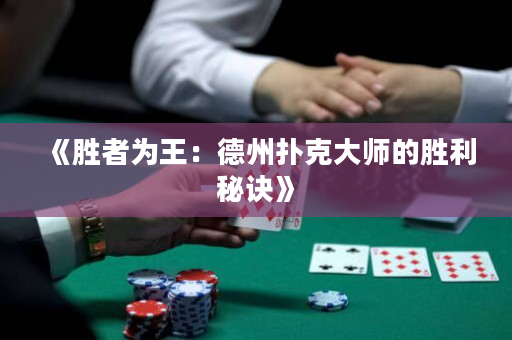 《胜者为王：德州扑克大师的胜利秘诀》