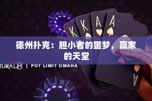 德州扑克：胆小者的噩梦，赢家的天堂