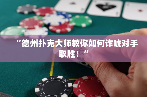 “德州扑克大师教你如何诈唬对手取胜！”