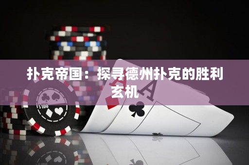 扑克帝国：探寻德州扑克的胜利玄机